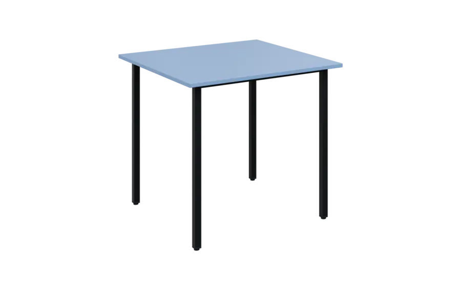 JSB 80N Jídelní stůl 800 x 800 mm, deska blankyt / podnož černá